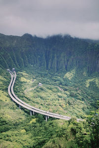 High angle view of railroad track