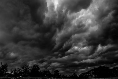 Low angle view of storm clouds in sky