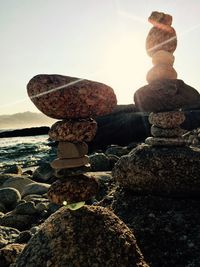 Stack of stones in water