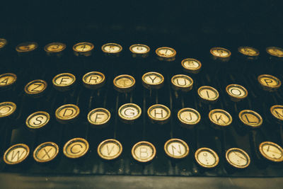 Close-up of typewriter