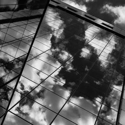 Low angle view of modern building against sky