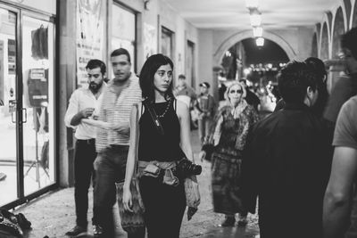 People walking on street