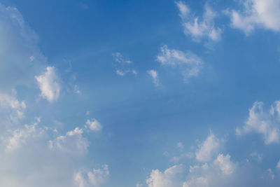 Low angle view of clouds in sky