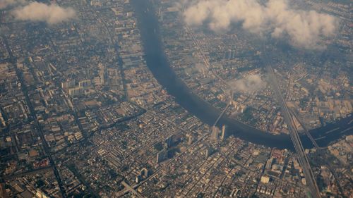 High angle view of cityscape