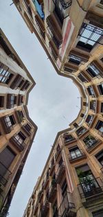 Low angle view of buildings against sky