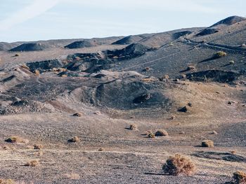 Scenic view of desert against sky