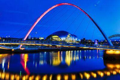 The millennium bridge over the river tyne