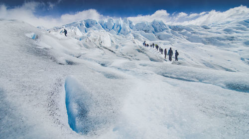 Scenic view of snow against sky