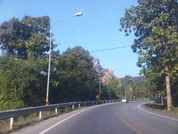 Road passing through trees