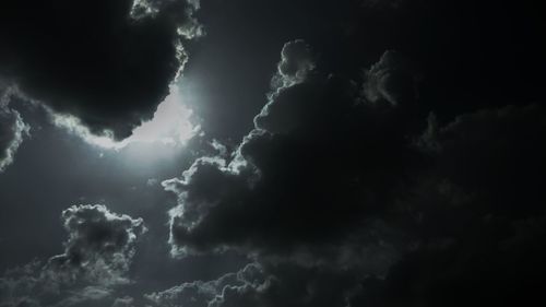 Low angle view of clouds in sky