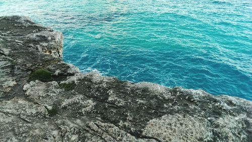 Rock formations in sea