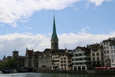 Buildings in city against sky