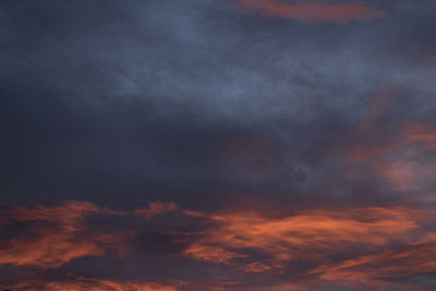 Low angle view of dramatic sky
