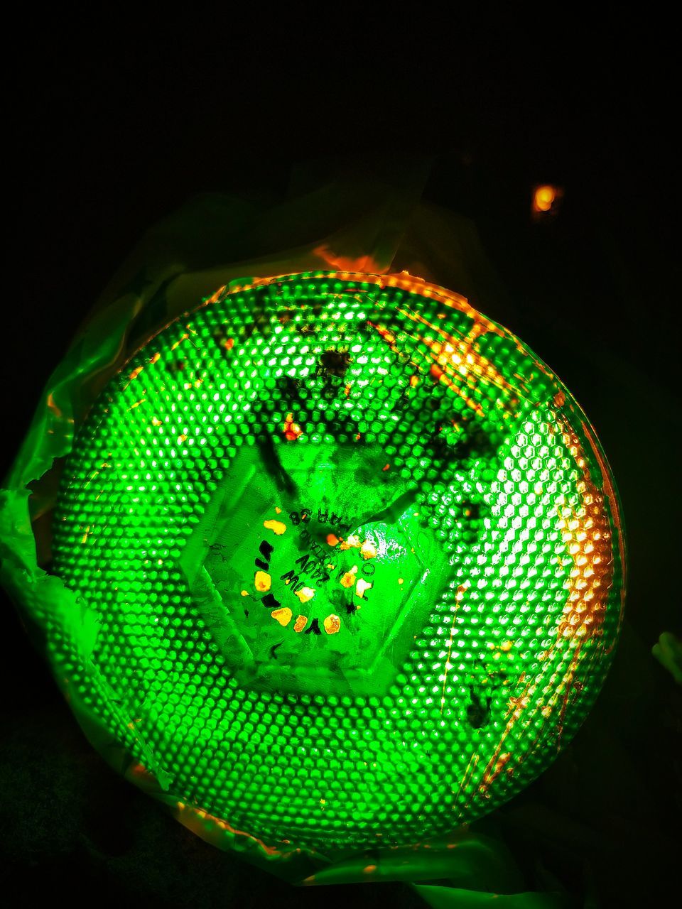 CLOSE-UP OF ILLUMINATED DECORATION