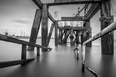 View of bridge over river