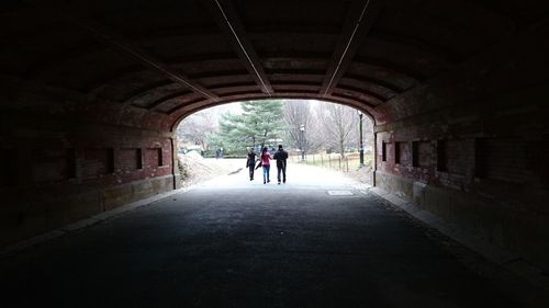 People in tunnel