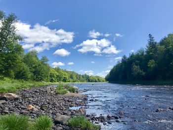 Scenic view of river against sky