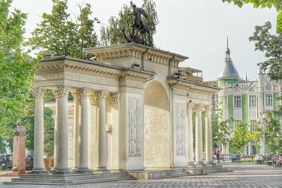 Low angle view of historical building