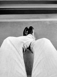 Low section of man on floor