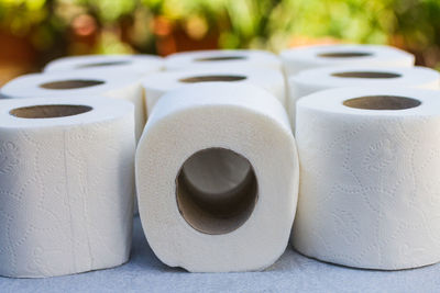 Close-up of white papers