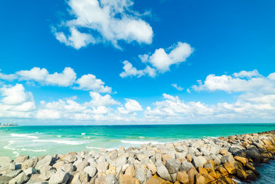 Scenic view of sea against sky