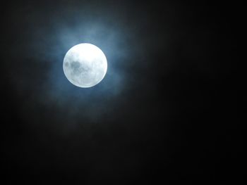 Scenic view of moon against sky at night