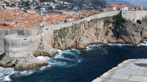Rock formations at seaside
