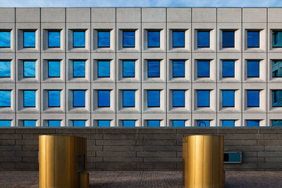 Modern building against blue sky