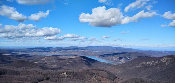 Scenic view of dramatic landscape against sky