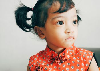 Close-up portrait of cute boy