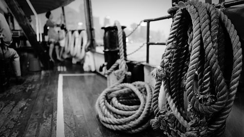 Close-up of rope against blurred background