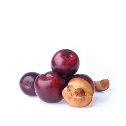 Close-up of apple against white background