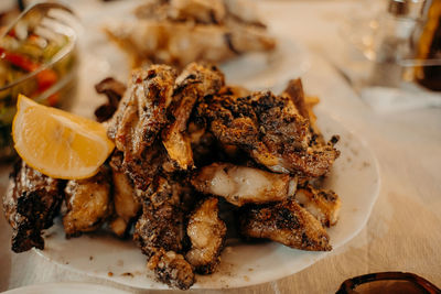 Close-up of food in plate