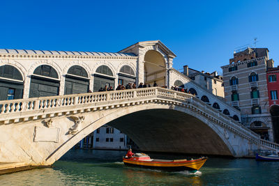 View of bridge over canal