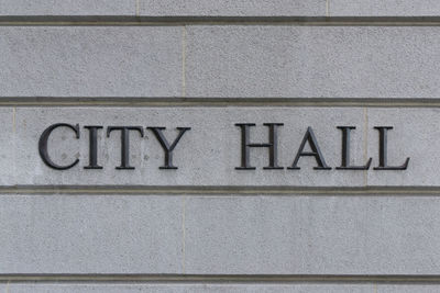 Close-up of information sign