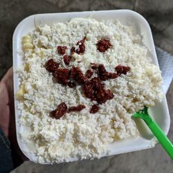 High angle view of breakfast in bowl