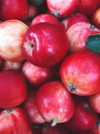 Full frame shot of apples in market