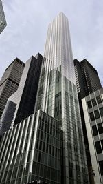 Low angle view of modern buildings against sky