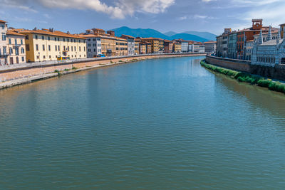 Bridge over river in city