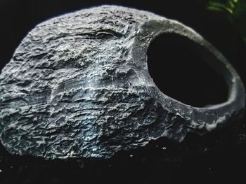 Close-up of hole on wood
