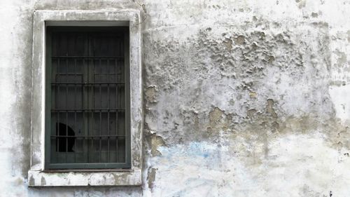 Window of abandoned building