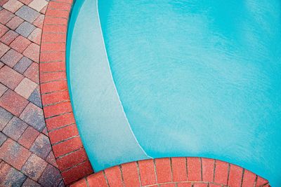 High angle view of swimming pool