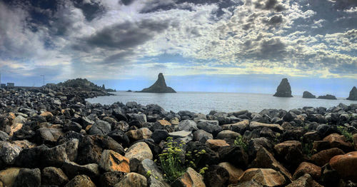 Scenic view of sea against sky