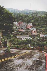 Residential buildings in town