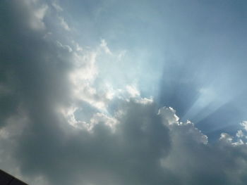 Low angle view of cloudy sky