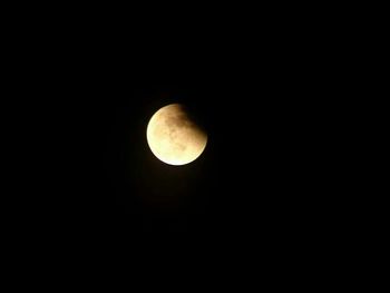 Low angle view of moon in sky