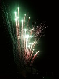 Low angle view of firework display