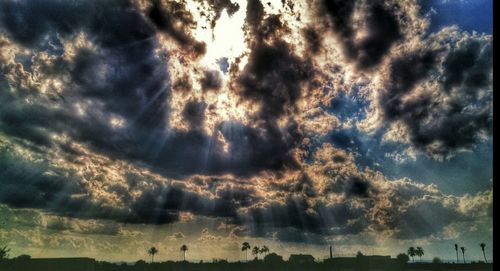 Low angle view of cloudy sky