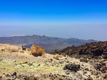 Panoramic view of desert against sky