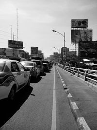 Cars moving on road in city